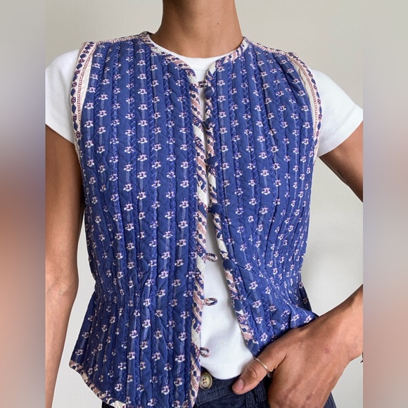 Sezane quilted reversible vest -SIZE US4 *nwt* - Picture 4 of 6